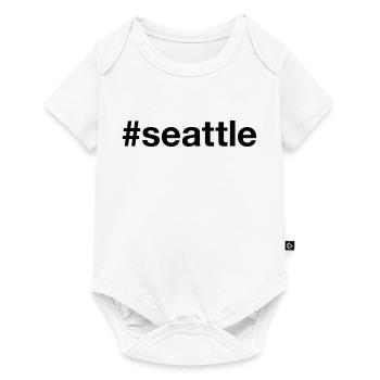 SEATTLE Hashtag Grunge - Body à manches courtes Premium Bébé - blanc - Devant