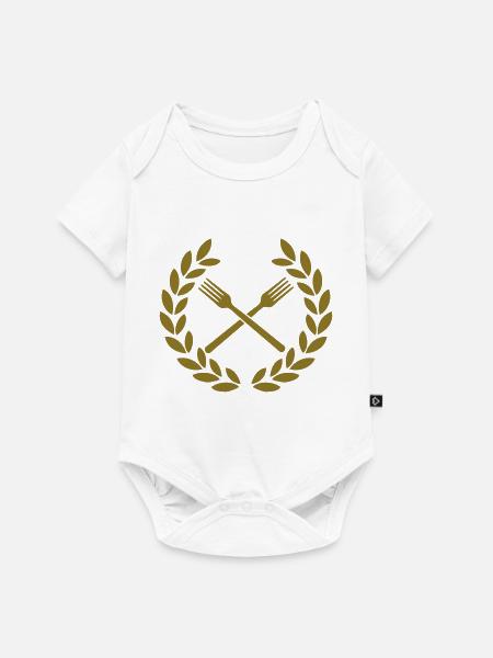 gabel essen deluxe - Baby Premium Kurzarmbody - Weiß