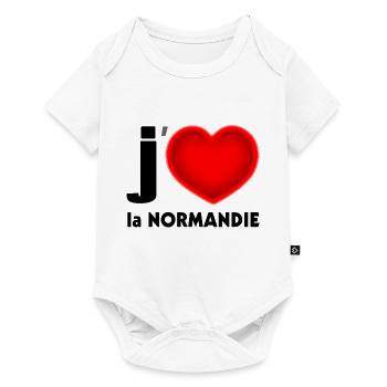 J'aime la Normandie - Body à manches courtes Premium Bébé - blanc - Devant