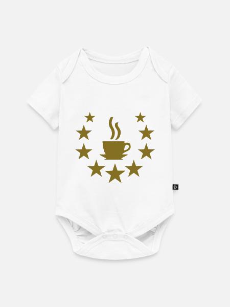 coffee star - Baby Premium Kurzarmbody - Weiß