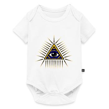 idée cadeau Illuminati - Body à manches courtes Premium Bébé - blanc - Devant