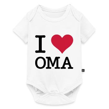 I Love Oma Großmutter Grandma Mutter Kult Motiv - Baby Premium Kurzarmbody - Weiß - Vorne