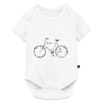 Bicycle wheel accessory wheel for cyclist gift - Baby Premium short-sleeve bodysuit - white - Front