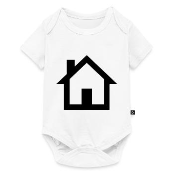 Haus - Baby Premium Kurzarmbody - Weiß - Vorne