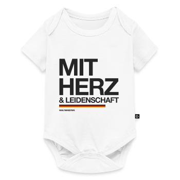 Deutschland - Weltmeister mit Herz & Leidenschaft - Baby Premium Kurzarmbody - Weiß - Vorne