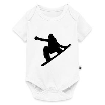 snowboarding - Baby Premium Kurzarmbody - Weiß - Vorne