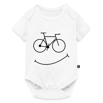 Vélo sourire Bike Hobby cadeau vélo - Body à manches courtes Premium Bébé - blanc - Devant