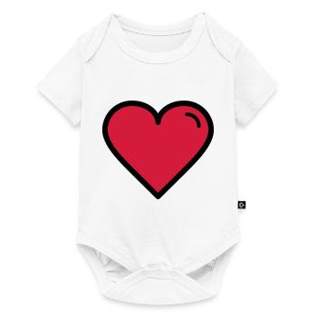 Coeur de valentine - Body à manches courtes Premium Bébé - blanc - Devant