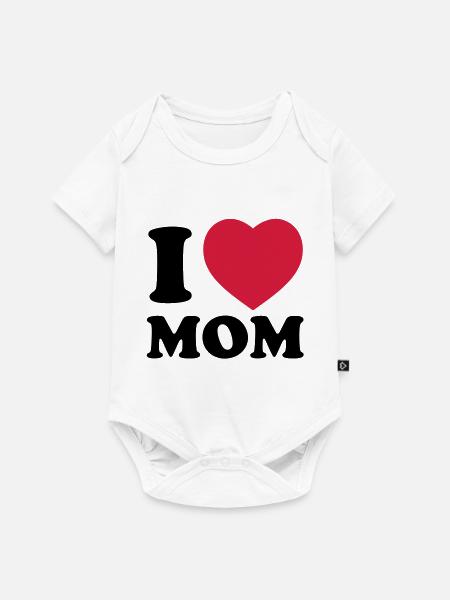 i_love_mom - Premium vauvojen lyhythihainen body - valkoinen