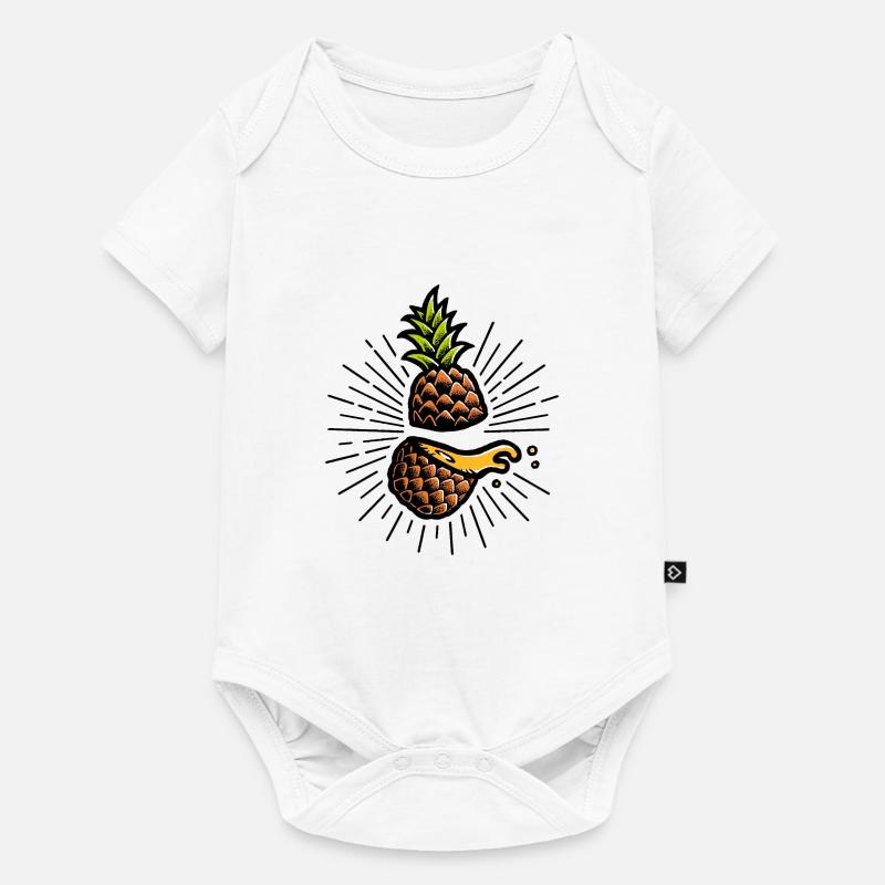 Pineapple (light background) - Baby Premium short-sleeve bodysuit - white