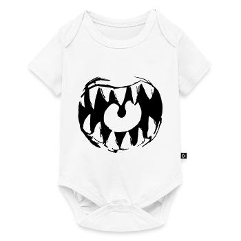 Große Klappe - Baby Premium Kurzarmbody - Weiß - Vorne