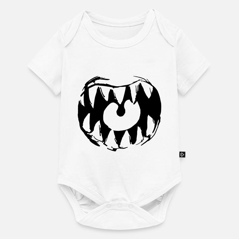Große Klappe - Baby Premium Kurzarmbody - Weiß