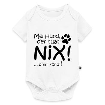 Mei Hund - Baby Premium Kurzarmbody - Weiß - Vorne