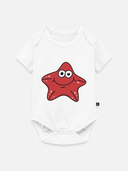 Seestern - Baby Premium Kurzarmbody - Weiß
