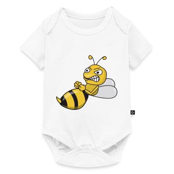 Drôle d'abeilles frelons insectes - Body à manches courtes Premium Bébé - blanc - Devant
