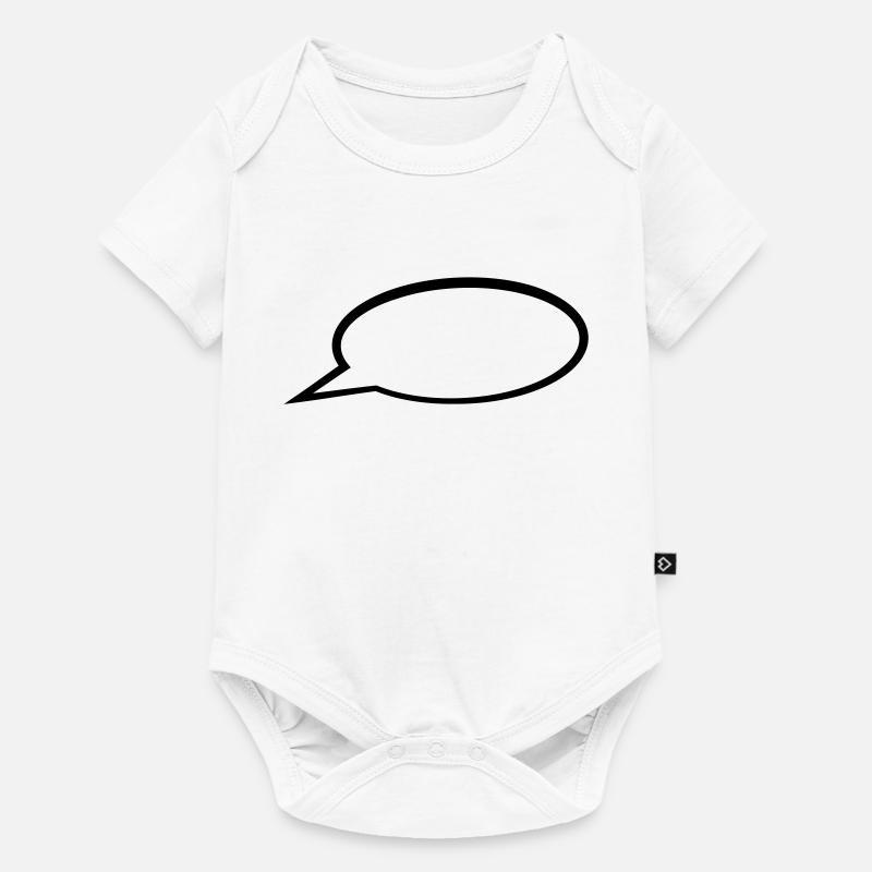 Sprechblase - Baby Premium Kurzarmbody - Weiß