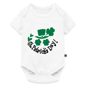 St.Patrick's day green hat shamrock - Baby Premium short-sleeve bodysuit - white - Front
