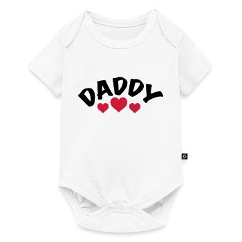 Dad / Daddy / Papa / Herz / i love my dad 2c - Baby Premium Kurzarmbody - Weiß - Vorne