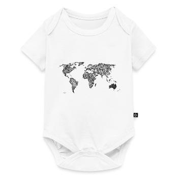 World map travel points - Baby Premium short-sleeve bodysuit - white - Front