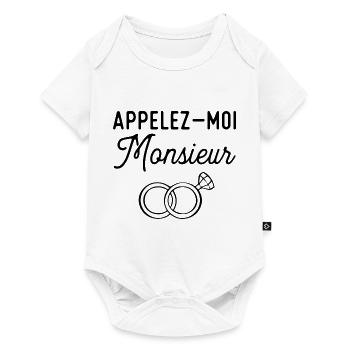 Appelez moi monsieur evg - Body à manches courtes Premium Bébé - blanc - Devant