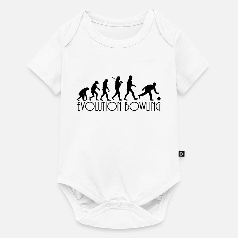 evolution Bowling - Baby Premium Kurzarmbody - Weiß