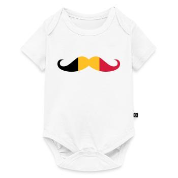 Belgium flag - Mosutache - Baby Premium short-sleeve bodysuit - white - Front