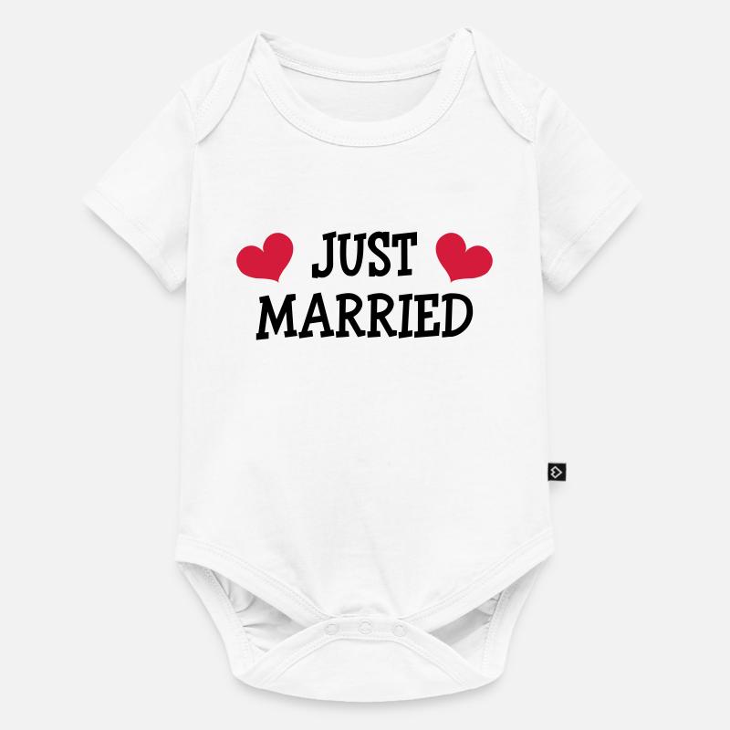 Just Married - Wedding - Baby Premium Kurzarmbody - Weiß