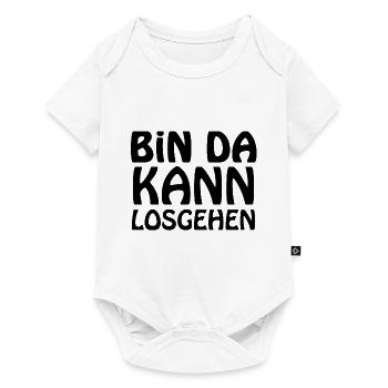 Bin Da! Kann Losgehen! Neugeborene - Baby Premium Kurzarmbody - Weiß - Vorne