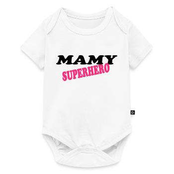 Mamy superhero - Body à manches courtes Premium Bébé - blanc - Devant