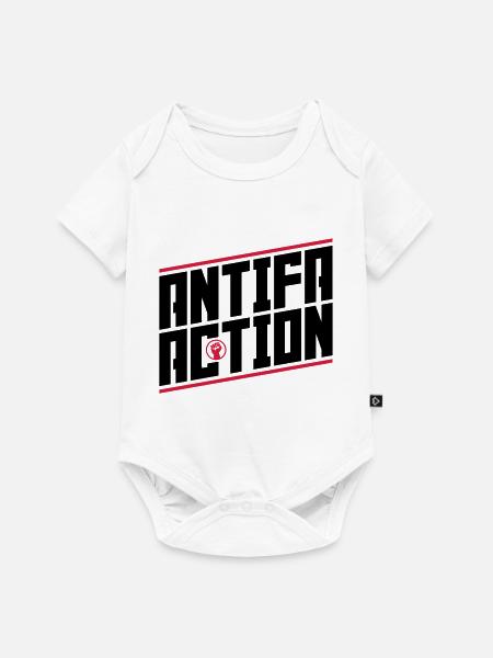 Antifa Action - Baby Premium Kurzarmbody - Weiß