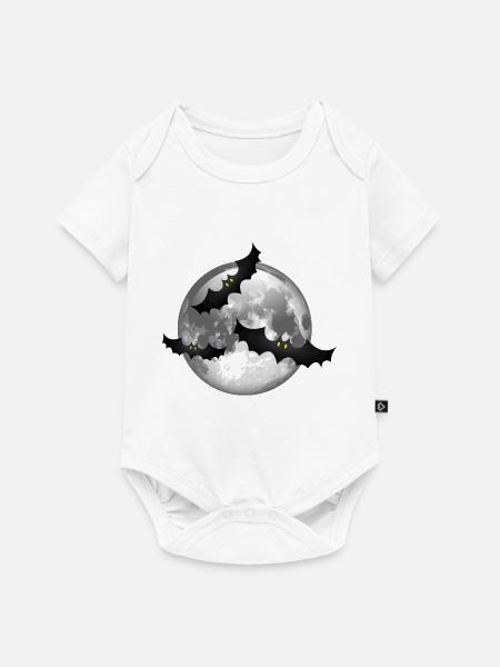 Smiley Bats - Baby Premium Kurzarmbody - Weiß