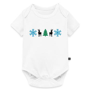 weihnachtsmuster_02 - Body à manches courtes Premium Bébé - blanc - Devant