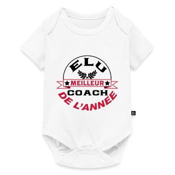 Elu meilleur coach de l'année - Body à manches courtes Premium Bébé - blanc - Devant