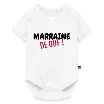 Parrain / Marraine / Filleule / Filleul - Body à manches courtes Premium Bébé - blanc - Devant