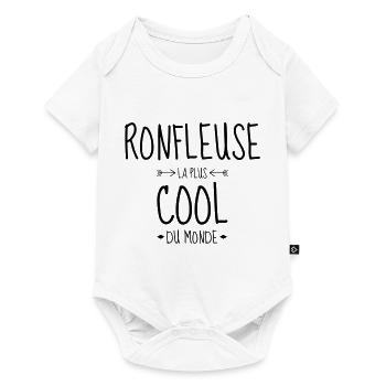 Ronfler / Ronfleur / Ronfleuse / Ronflement - Body à manches courtes Premium Bébé - blanc - Devant