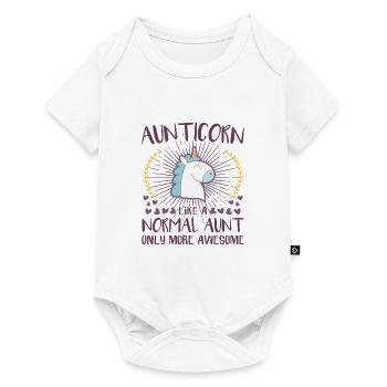 Aunticorn - Gift for Aunt Unicorn Funny - Baby Premium short-sleeve bodysuit - white - Front