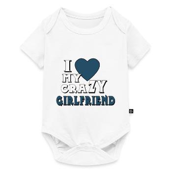 i love Partnerlook (part1) Geschenkidee Paar - Baby Premium Kurzarmbody - Weiß - Vorne
