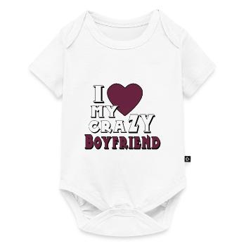 i love Partnerlook (part2) Geschenkidee Paar - Baby Premium Kurzarmbody - Weiß - Vorne