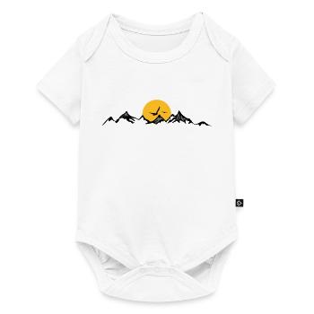 MONTAGNES Paysage Silhouette Panorama - Body à manches courtes Premium Bébé - blanc - Devant