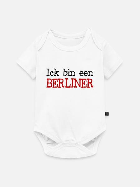 Ick bin een Berliner Deutschland Berlin Hauptstadt - Baby Premium Kurzarmbody - Weiß