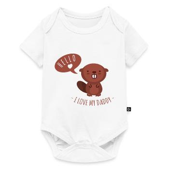 I love my daddy-cadeau naissance papa père - Body à manches courtes Premium Bébé - blanc - Devant