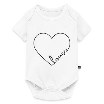 Love love heart heart line - Baby Premium short-sleeve bodysuit - white - Front
