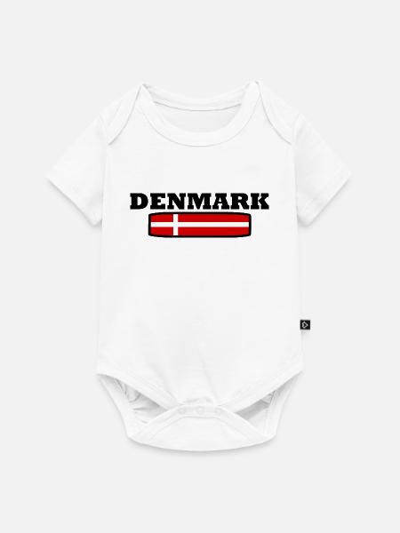 dänemark - Baby Premium Kurzarmbody - Weiß