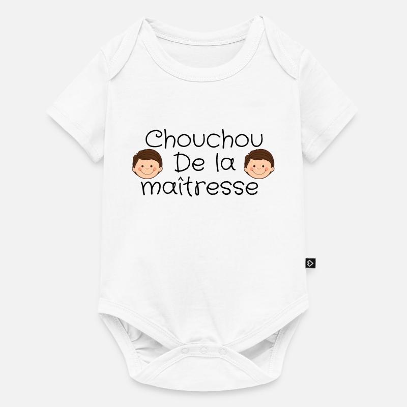 Chouchou de la maîtresse - Body à manches courtes Premium Bébé - blanc