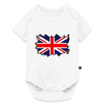Royaume-Uni Drapeau Union Jack Drapeau Londres UK - Body à manches courtes Premium Bébé - blanc - Devant