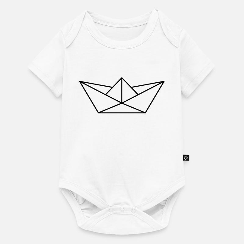 bateau en papier - Body à manches courtes Premium Bébé - blanc