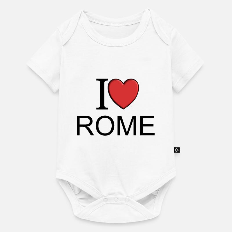 J’aime Rome - Body à manches courtes Premium Bébé - blanc