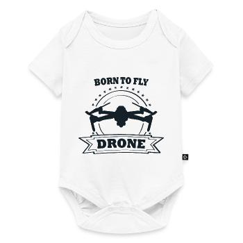 Born To Fly Drone Multicopter Drohne Pilot Fliegen - Baby Premium Kurzarmbody - Weiß - Vorne