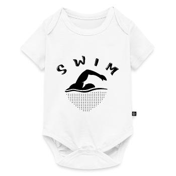 Swim Swimming - Body à manches courtes Premium Bébé - blanc - Devant