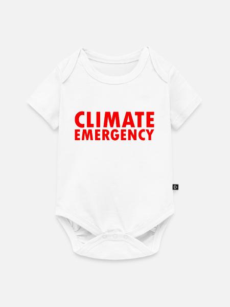 Climate emergency - Baby Premium Kurzarmbody - Weiß